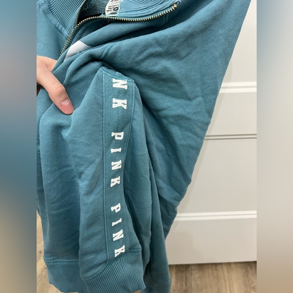 PINK Victorias Secret Quarter Zip Pullover, Size Large - Picture 6 of 6